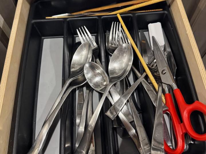 image from Rear Kitchen Chaos: RV Life's Silverware Drawer Reality