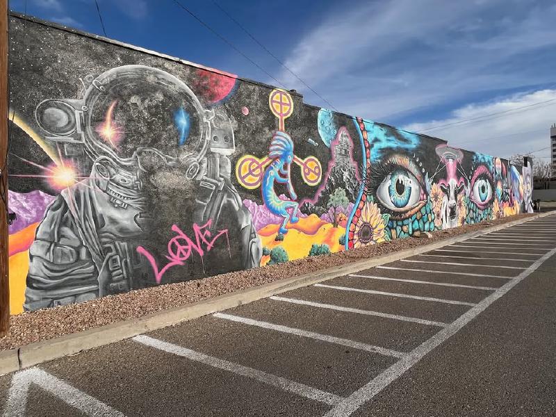 image from Roswell's Space History Mural by Benjamin Swatez